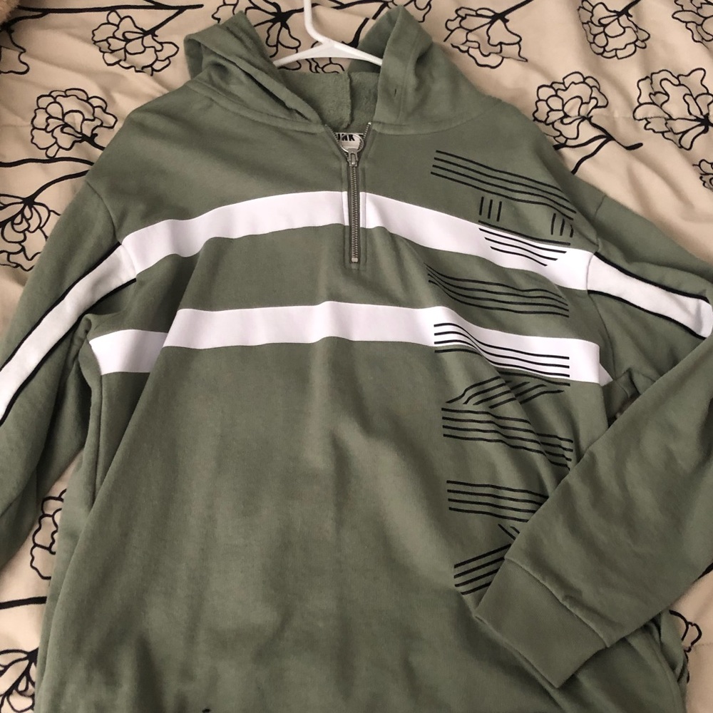 Pink green sweatshirt